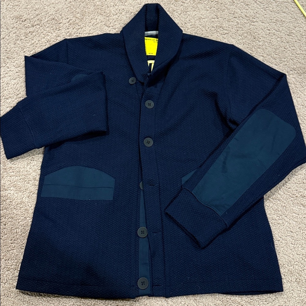 Men's Navy Lightweight Shirt Jacket - Casual Button-Up